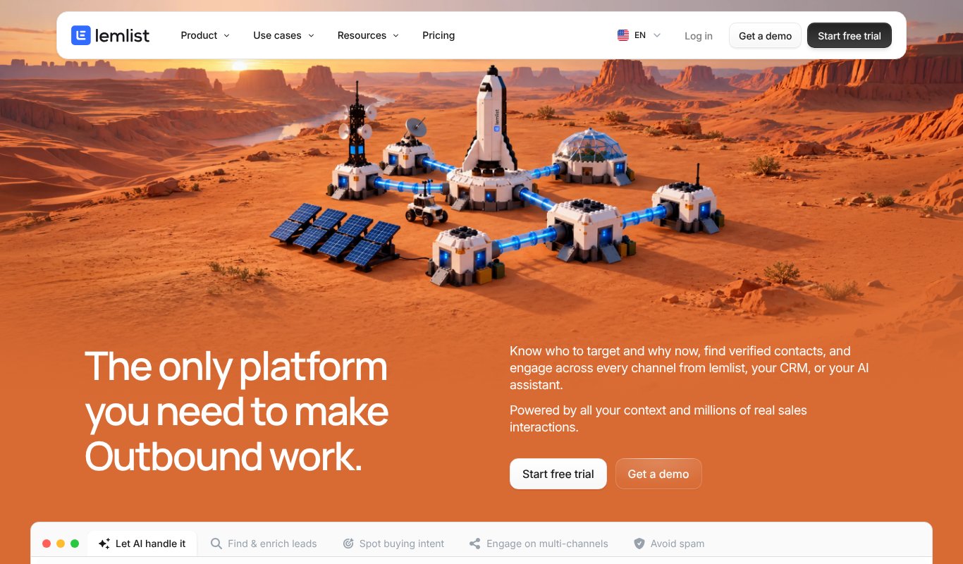Lemlist homepage