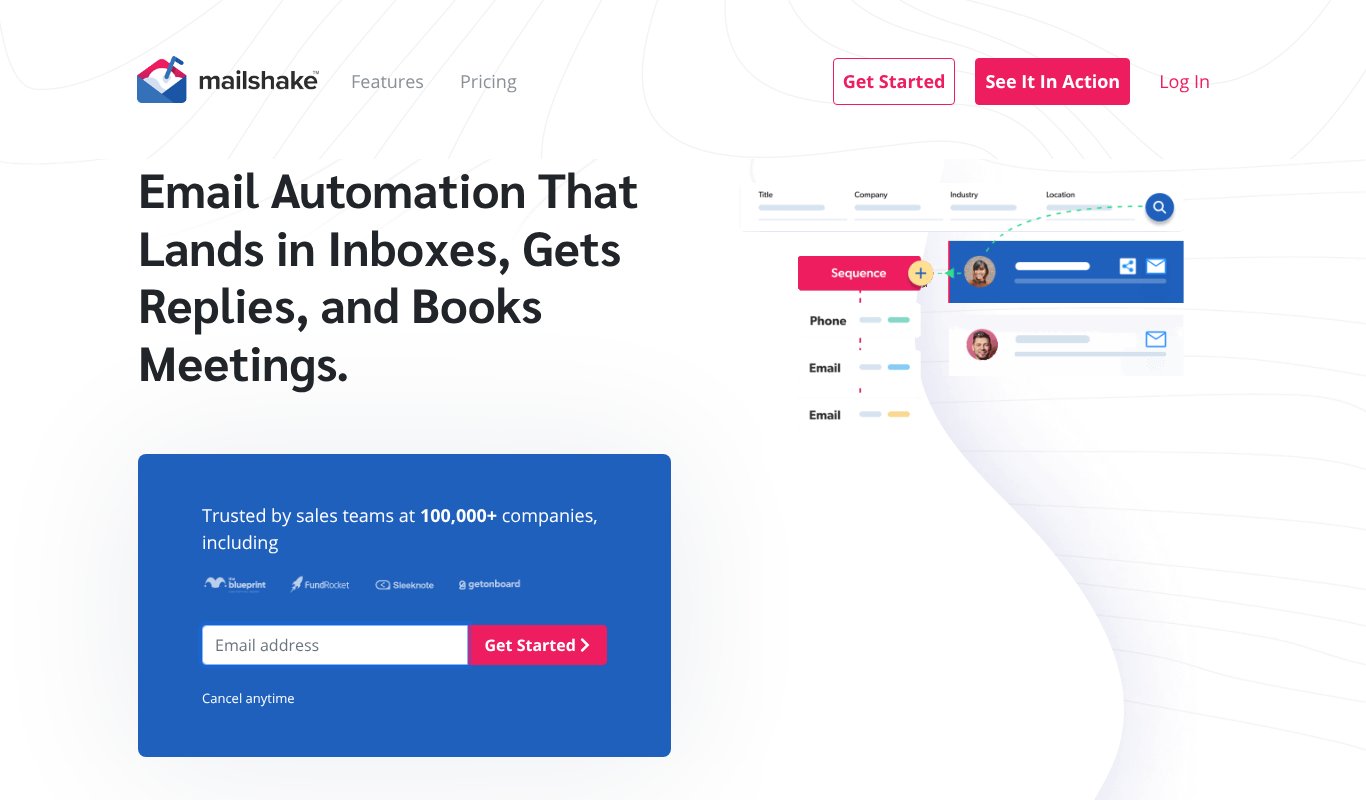 Mailshake homepage
