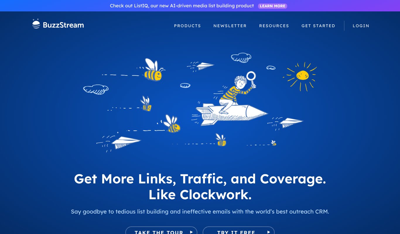 BuzzStream homepage